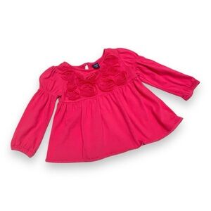 Baby Gap Toddler Girls 18-24 mo. Long Sleeve Fairy Top Rosette Summer Azalea
